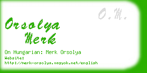 orsolya merk business card